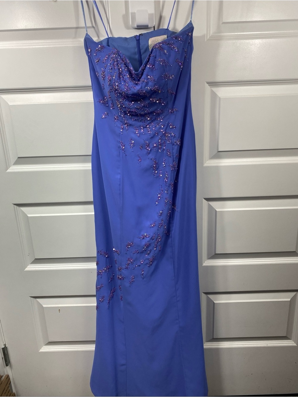 Vintage Precious Formals Y2K Purple Hand-Beaded Prom Dress Fairy Princess 5/6